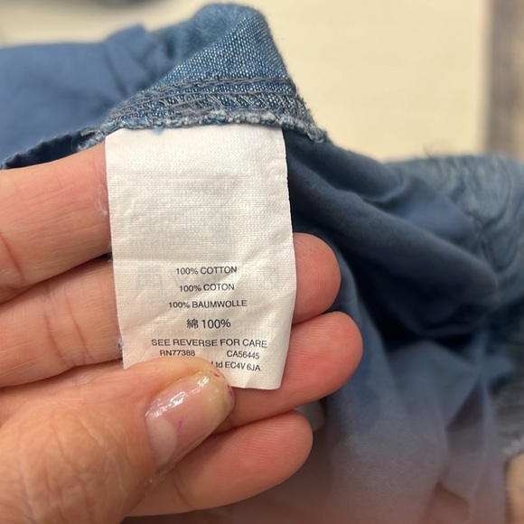 J. Crew Blue cotton pants with Elastic Waistband size 8. - Picture 8 of 8